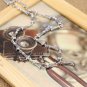 Chrome Hearts Phoenix tail feather and wave Necklace S925 Sterling Silver Cross rock Necklace