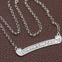 Chrome Hearts scroll logo Necklace S925 Sterling Silver Cross rock Necklace
