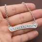 Chrome Hearts scroll logo Necklace S925 Sterling Silver Cross rock Necklace