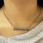 Chrome Hearts FK you alphabet Necklace S925 Sterling Silver Cross rock Necklace