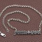 Chrome Hearts FK you alphabet Necklace S925 Sterling Silver Cross rock Necklace