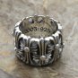Chrome Hearts cemetery crosses ring S925 Sterling Silver ring Cross Tombstone rock ring Punk ring