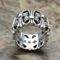 Chrome Hearts cemetery crosses ring S925 Sterling Silver ring Cross Tombstone rock ring Punk ring