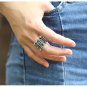 Chrome Hearts cemetery crosses ring S925 Sterling Silver ring Cross Tombstone rock ring Punk ring