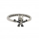 Chrome Hearts FOTI Punk Ring S925 Sterling Silver Retro Skull Cross ring