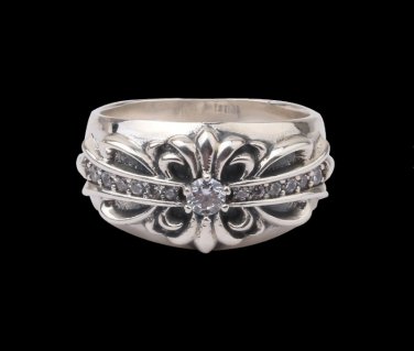 Chrome Hearts Floral cross ring with 