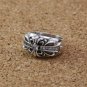 Chrome Hearts Floral cross ring with Zircon S925 Sterling Silver flower lovers rock ring