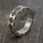 Chrome Hearts fuck you ring 6mm S925 Sterling Silver lovers rock Cross ring