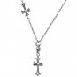 Chrome Hearts Necklace S925 Sterling Silver Personality fashion Cross Pendant sweater chain