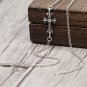 Chrome Hearts Necklace S925 Sterling Silver Personality fashion Cross Pendant sweater chain