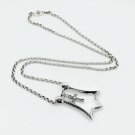 Chrome Hearts flower-de-luce Pendant Necklace S925 Sterling Silver Cross rock Necklace
