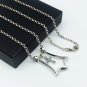 Chrome Hearts flower-de-luce Pendant Necklace S925 Sterling Silver Cross rock Necklace