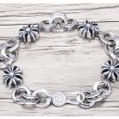 Chrome Hearts Bracelet-S925 Sterling Silver Hand made Retro classic cross lovers Bracelet
