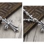 Chrome Hearts Cross Pendant Necklace S925 Sterling Silver Mosaic zircon Cross rock Necklace