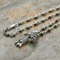 Chrome Hearts Double Cross Pendant Necklace S925 Sterling Silver Cross rock Necklace