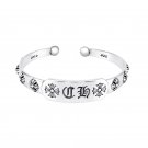 Chrome Hearts Bracelet-S925 Sterling Silver cross flower Rome alphabet Bracelet