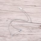 Chrome Hearts Cross Paper clip Pendant Necklace S925 Sterling Silver Cross rock Necklace