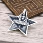 Fashion New sfive-pointed star Pendant S925 Sterling Silver Retro cross rock punk Handmade Pendant