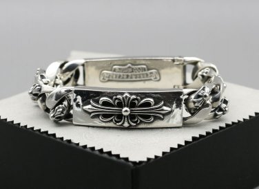 Chrome Hearts Cross Dagger Bracelet S925 Sterling Silver Handmade Domineering Punk Retro Bracelet