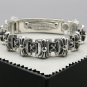 Chrome Hearts Cruciferous flower Bracelet S925 Sterling Silver Handmade Punk retro Bracelet