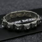 Chrome Hearts Cross Horseshoe print Bracelet S925 Sterling Silver Handmade Punk retro Bracelet