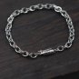 Chrome Hearts Cross Rome alphabet Bracelet S925 Sterling Silver Handmade Punk retro Bracelet