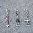 Chrome Hearts Cross Pendant S925 Sterling Silver Retro  cross rock punk Handmade zircon Pendant