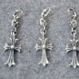 Chrome Hearts Cross Pendant S925 Sterling Silver Retro  cross rock punk Handmade zircon Pendant