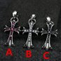 Chrome Hearts Cross Retro Pendant S925 Sterling Silver cross rock punk zircon Pendant