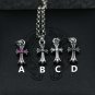 Chrome Hearts Pendant S925 Sterling Silver cross rock zircon Pendant