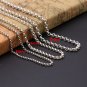 Chrome Hearts Necklace S925 Sterling Silver Pearl circle Vintage sweater chain 5 mm diameter