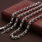Chrome Hearts Paper Chain S925 Sterling Silver Classic Rome alphabet Fashion Necklace 4 mm diameter