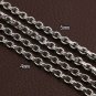 Chrome Hearts Paper Chain S925 Sterling Silver Classic Rome alphabet Fashion Necklace 4 mm diameter