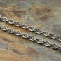 Chrome Hearts Paper Chain S925 Sterling Silver Classic Rome alphabet Fashion Necklace 4 mm diameter