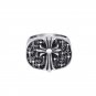 Chrome Hearts Tombstone Cross ring S925 Sterling Silver ring Cross gravestone rock ring Punk ring