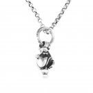 Chrome Hearts Three-sided rolling stone tongue Pendant S925 Sterling Silver rock punk Retro Pendant