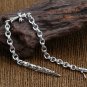 Chrome Hearts Rome alphabet Bracelet S925 Sterling Silver Handmade Punk retro Cross Bracelet