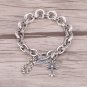 Chrome Hearts Rome alphabet Cross Bracelet S925 Sterling Silver Fashion personality Bracelet