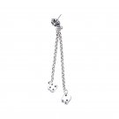Chrome Hearts Cross dice fringed eardrop Earring S925 Sterling Silver Earring - Handmade jewellery
