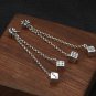 Chrome Hearts Cross dice fringed eardrop Earring S925 Sterling Silver Earring - Handmade jewellery