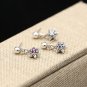 Chrome Hearts Retro Hexagonal star Earring S925 Sterling Silver Mosaic zircon Earring