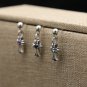 S925 Sterling Silver Zircon Earring -Chrome Hearts Retro Earrings  Handmade Cross jewellery