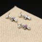 S925 Sterling Silver Zircon Earring -Chrome Hearts Retro Earrings  Handmade Cross jewellery