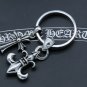 Chrome Hearts Key buckle Retro cross bag Hanging jewelry S925 Sterling Silver Key buckle