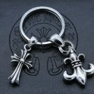 Chrome Hearts Key buckle Retro cross bag Hanging jewelry S925 Sterling Silver Key buckle