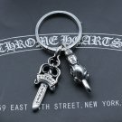 Chrome Hearts Key buckle Retro Double daggers bag Hanging jewelry S925 Sterling Silver Key buckle