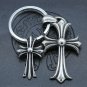 Chrome Hearts Key buckle Retro Double Cross bag Hanging jewelry S925 Sterling Silver Key buckle