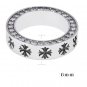 Chrome Hearts forever ring S925 Sterling Silver lovers Cross rock Mosaic zircon ring