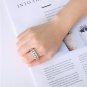 Chrome Hearts forever ring S925 Sterling Silver lovers Cross rock Mosaic zircon ring