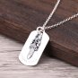 Chrome Hearts Sword of dagger Dog Tag Pendant S925 Sterling Silver Retro rock Pendant